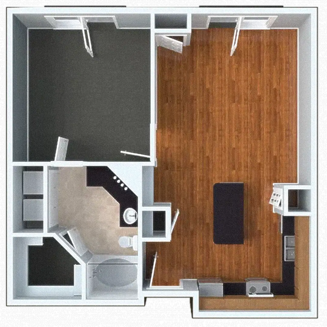 A1 - 1 Bed / 1 Bath - 665 sq. ft - SOLD OUT