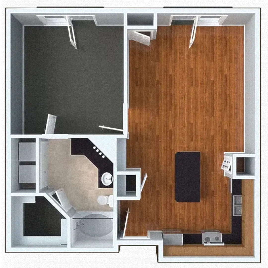 A2 - 1 Bed / 1 Bath - 744 sq. ft - Starting at $1,305