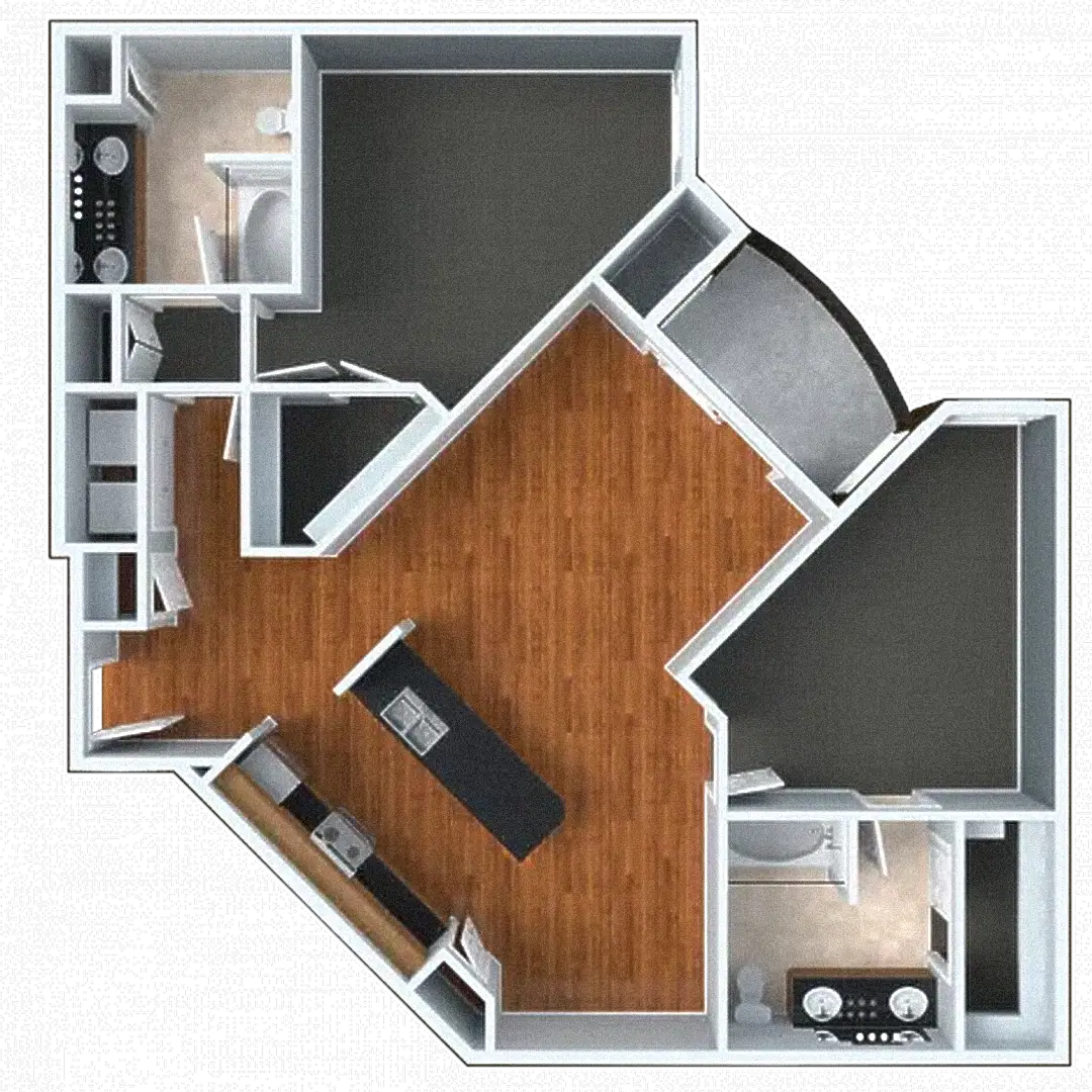 B4 - 2 Bed / 2 Bath - 1,280 sq. ft - Starting at $925